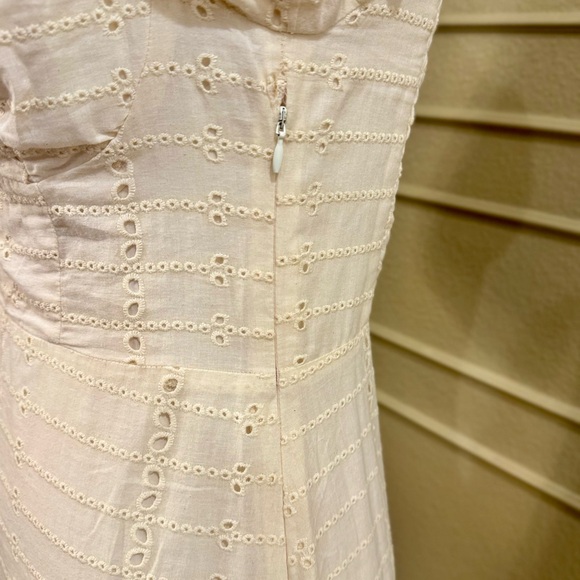 ASTR Women’s Ivory Eyelet Midi Dress Puff Sleeve. Size M - Picture 11 of 11